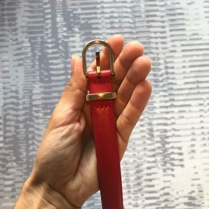 Babaton skinny leather belt, M